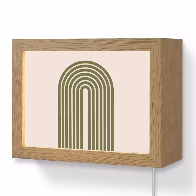 Lightbox - Wandlamp - Abstract - Bogen - Modern - Groen - Kunst — 1
