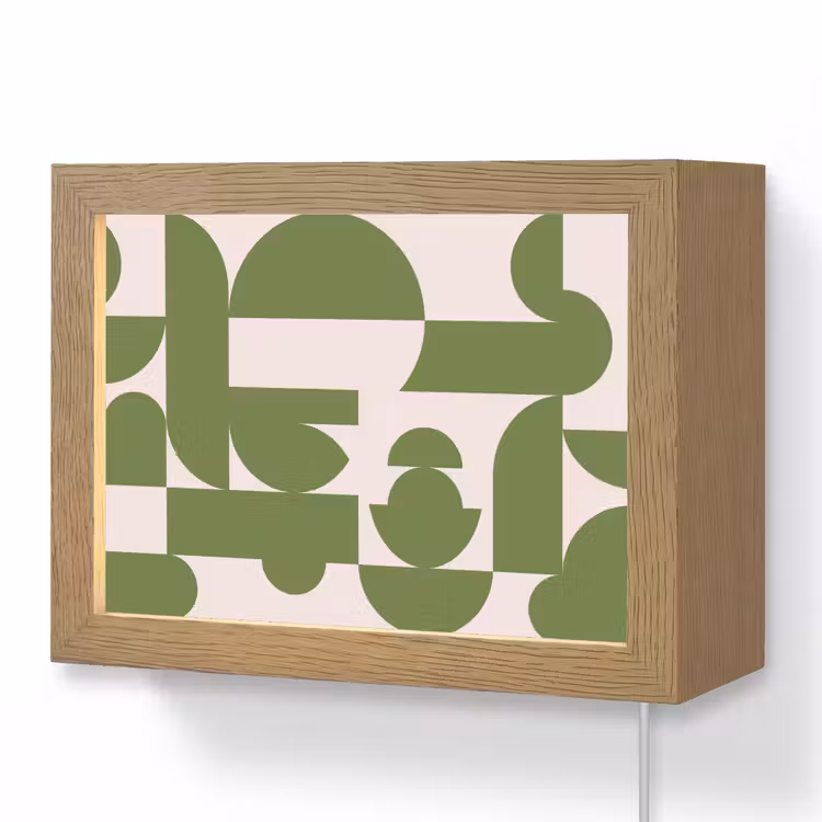 Lightbox - Wandlamp - Abstract - Geometrie - Modern - Groen - Wit — 1