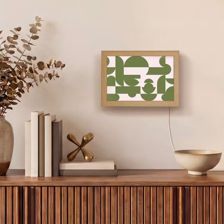 Lightbox - Wandlamp - Abstract - Geometrie - Modern - Groen - Wit — 4