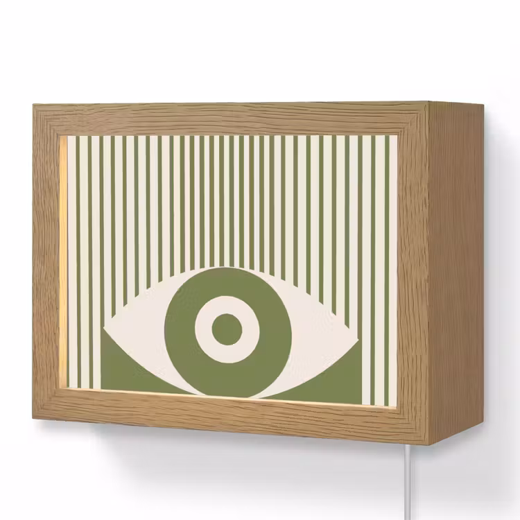 Lightbox - Wandlamp - Abstract - Oog - Strepen - Modern - Groen — 1