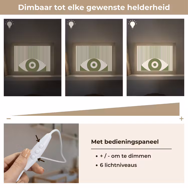 Lightbox - Wandlamp - Abstract - Oog - Strepen - Modern - Groen — 8