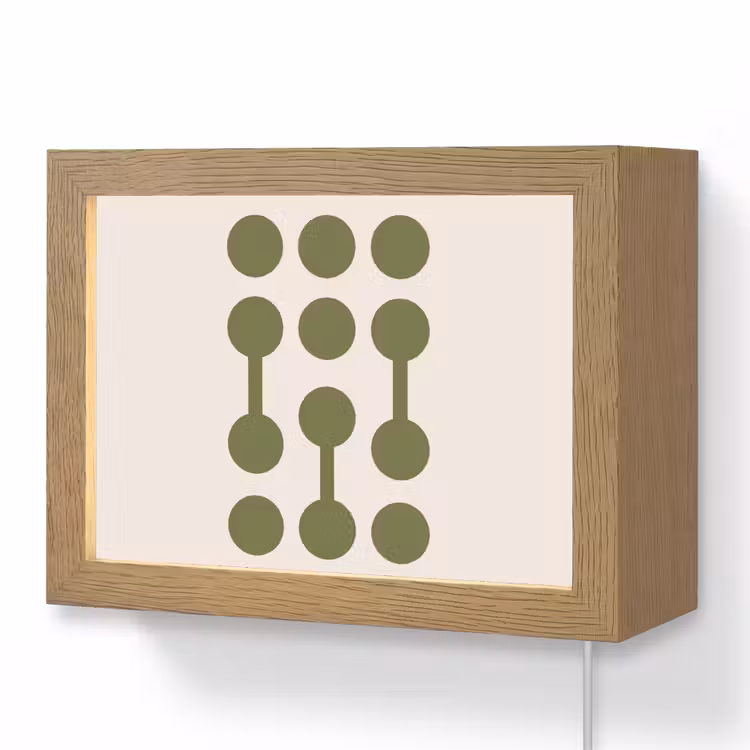 Lightbox - Wandlamp - Cirkels - Geometrisch - Abstract - Modern - Groen — 1