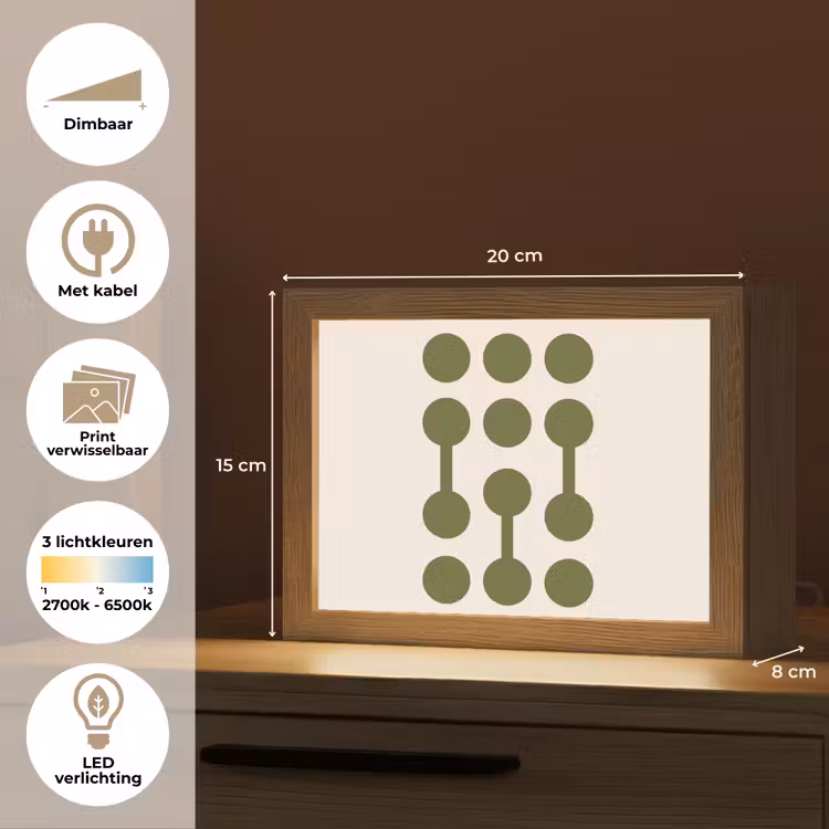 Lightbox - Wandlamp - Cirkels - Geometrisch - Abstract - Modern - Groen — 9
