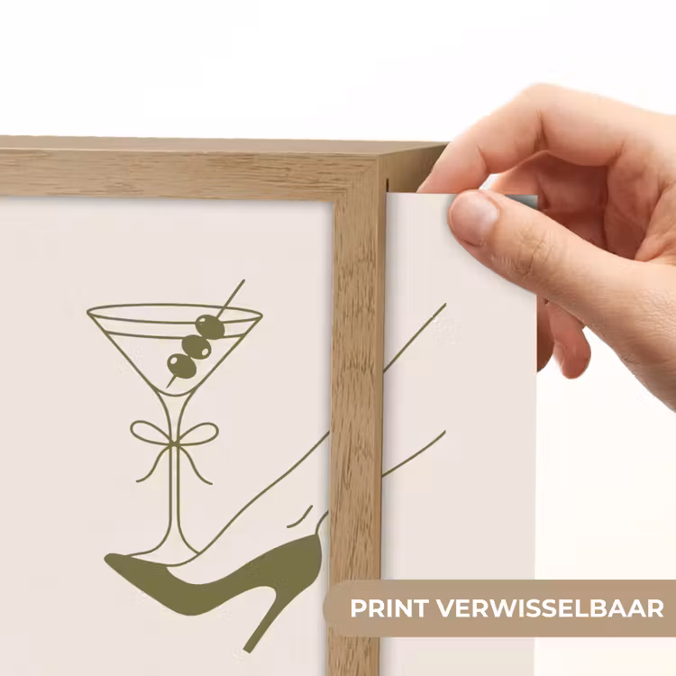Lightbox - Wandlamp - Drank - Martini - Hoge hak - Mode - Groen — 6