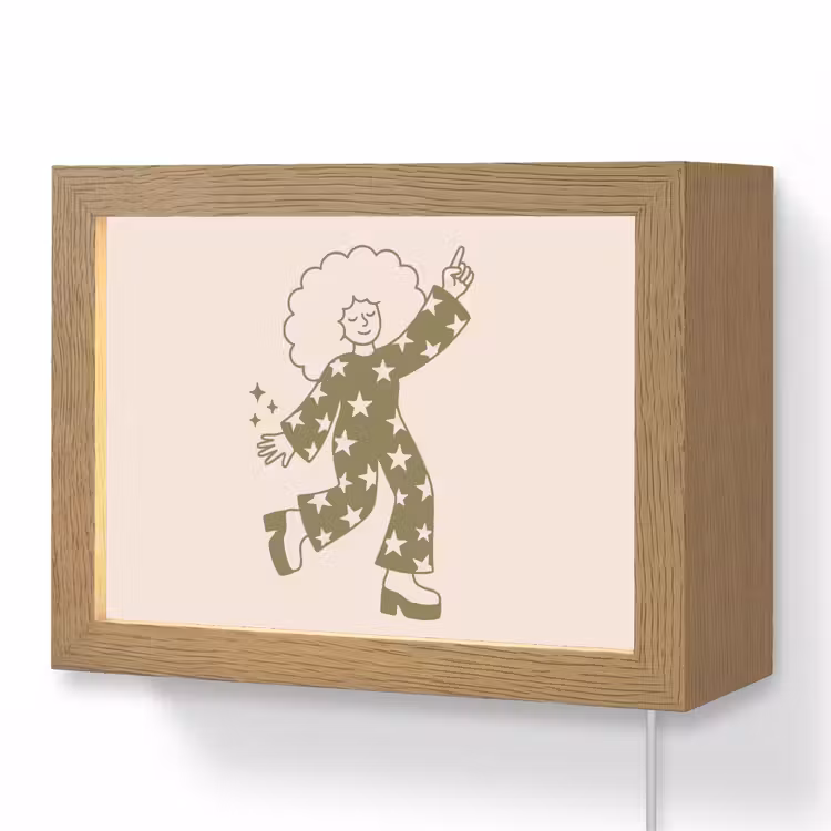 Lightbox - Wandlamp - Mensen - Dansend - Feest - Vintage - Groen — 1