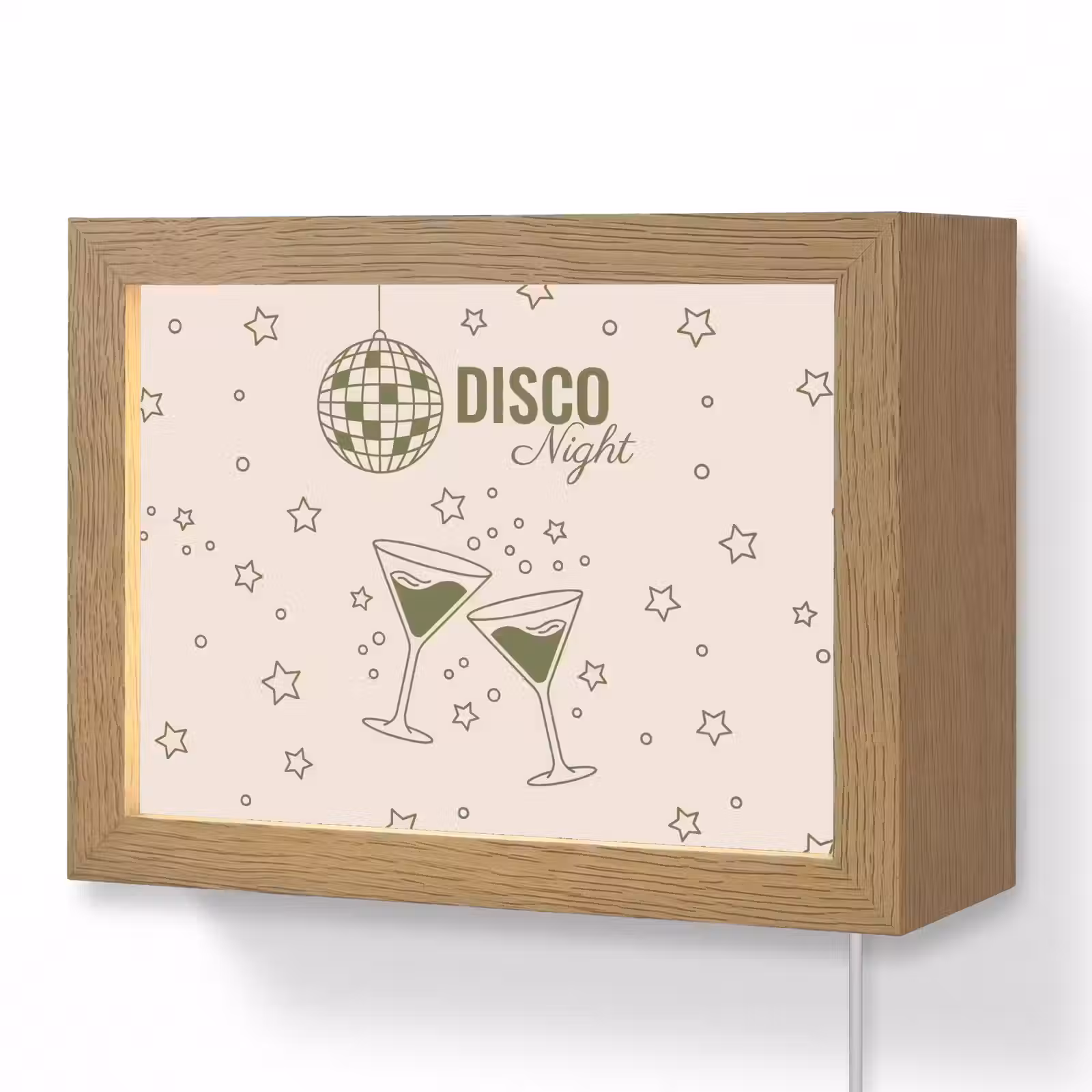 Lightbox - Wandlamp - Feest - Disco - Drank - Illustratie - Groen — 1