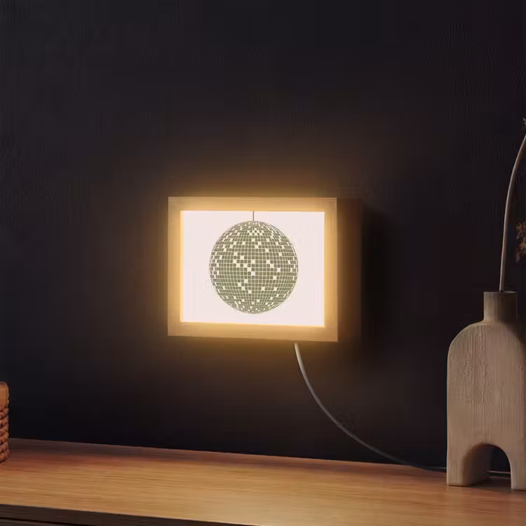 Lightbox - Wandlamp - Disco - Bal - Groen - Abstract - Modern — 2