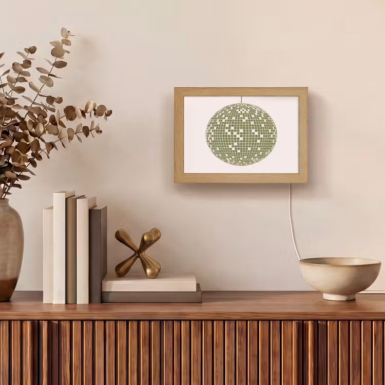 Lightbox - Wandlamp - Disco - Bal - Groen - Abstract - Modern — 4