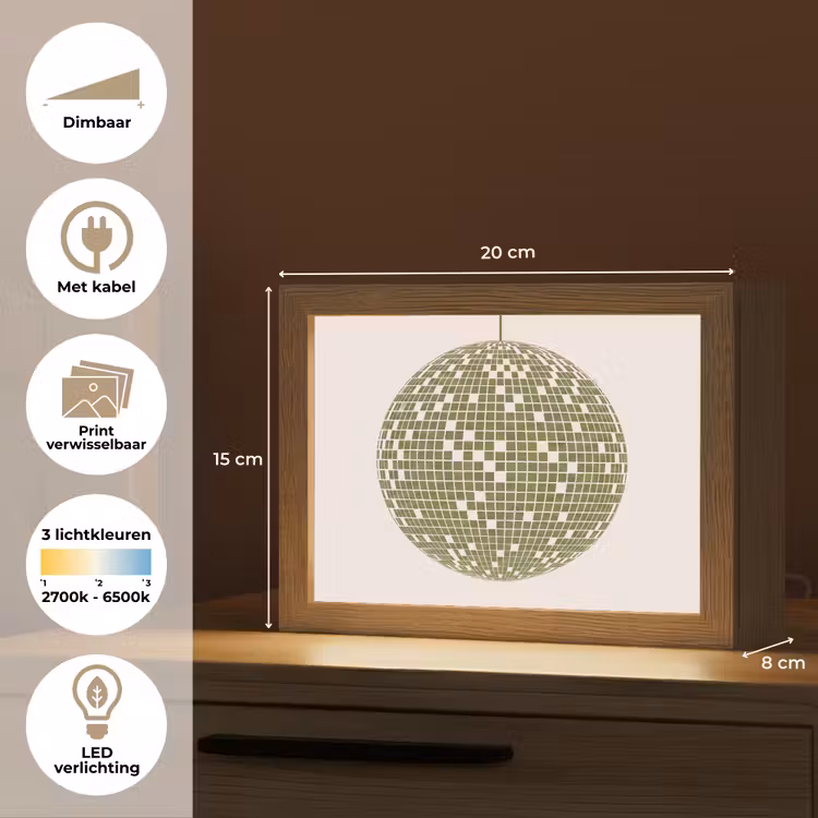 Lightbox - Wandlamp - Disco - Bal - Groen - Abstract - Modern — 9