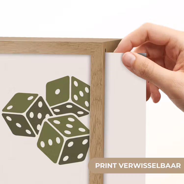 Lightbox - Wandlamp - Dobbelsteen - Spel - Groen - Abstract — 6