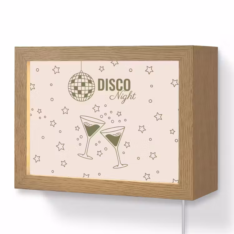 Lightbox - Wandlamp - Feest - Disco - Drank - Illustratie - Groen — 1
