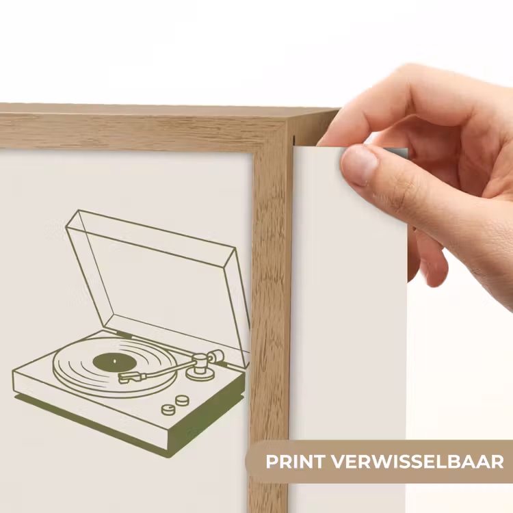 Lightbox - Wandlamp - Platenspeler - Vinyl - Muziek - Minimalistisch - Groen — 6