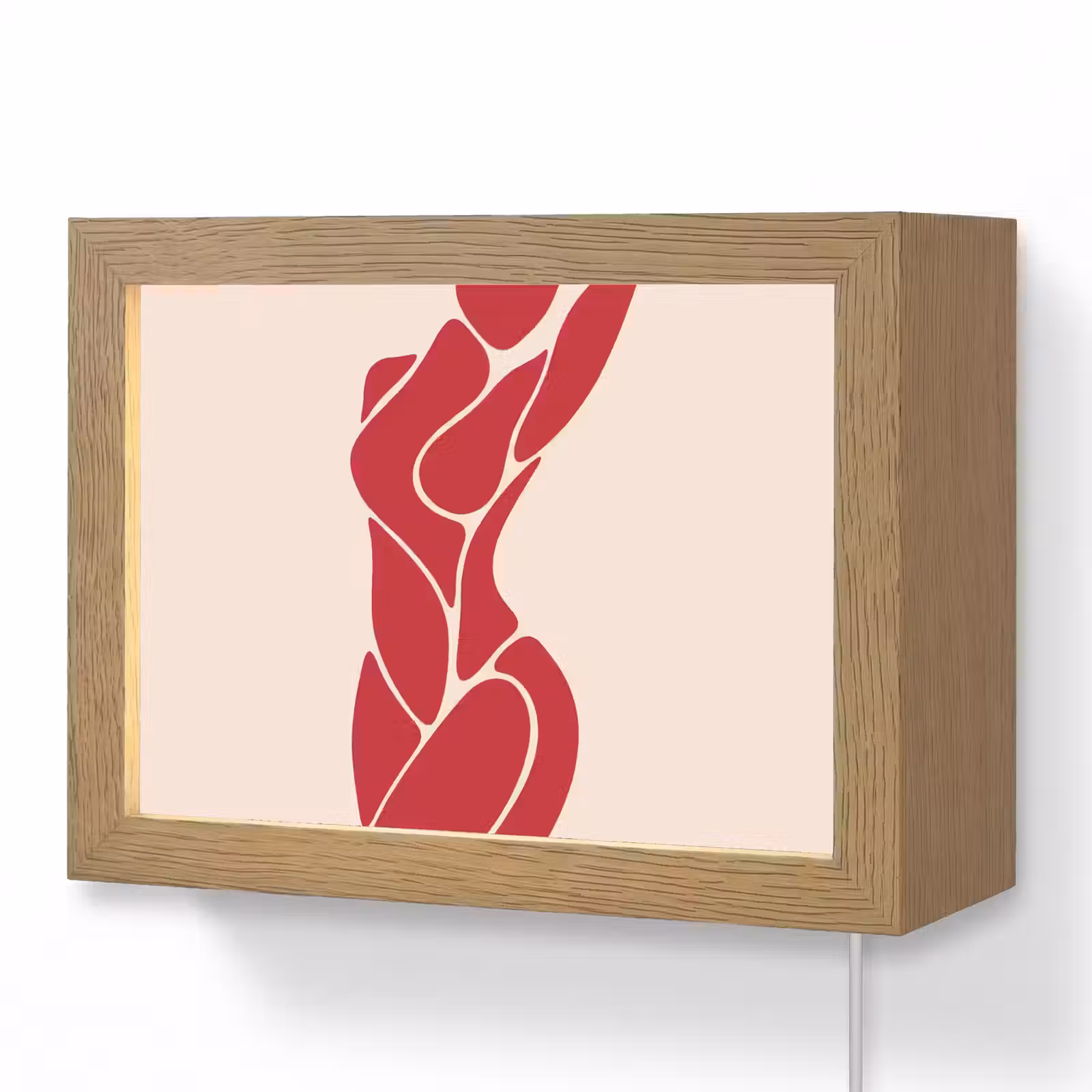 Lightbox - Wandlamp - Vrouw - Figuur - Abstract - Modern - Rood — 1