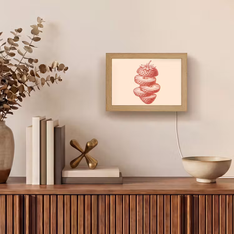 Lightbox - Wandlamp - Fruit - Gesneden - Illustratie - Rood - Vintage — 4
