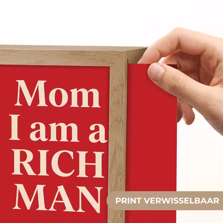 Lightbox - Wandlamp - Tekst - Rijkdom - Motivatie - Rood - Modern — 6