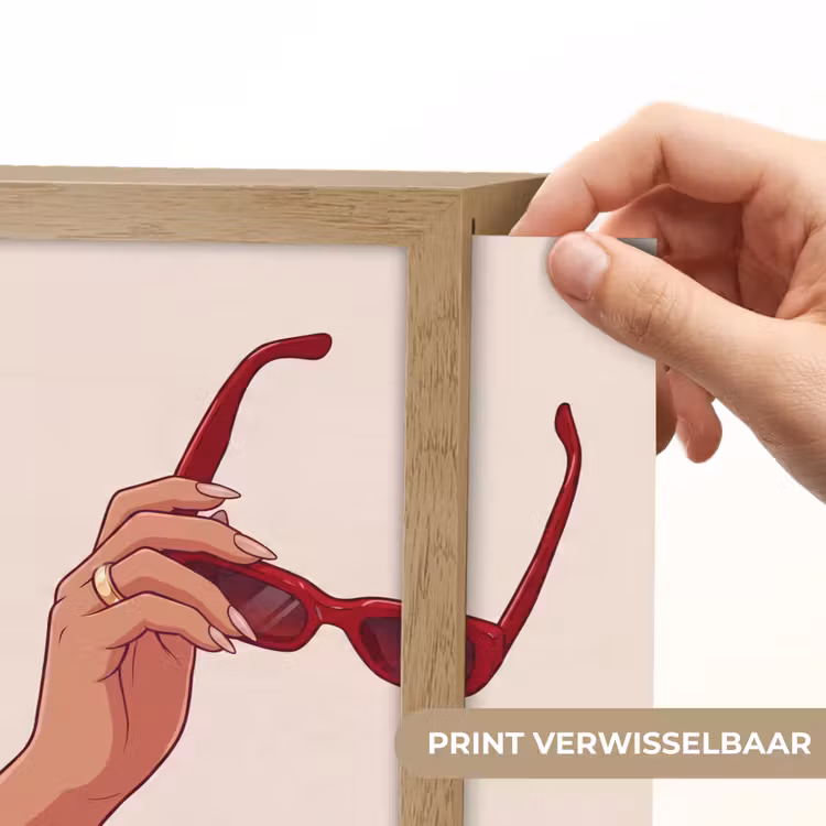 Lightbox - Wandlamp - Vrouw - Zonnebril - Mode - Rood - Illustratie — 6