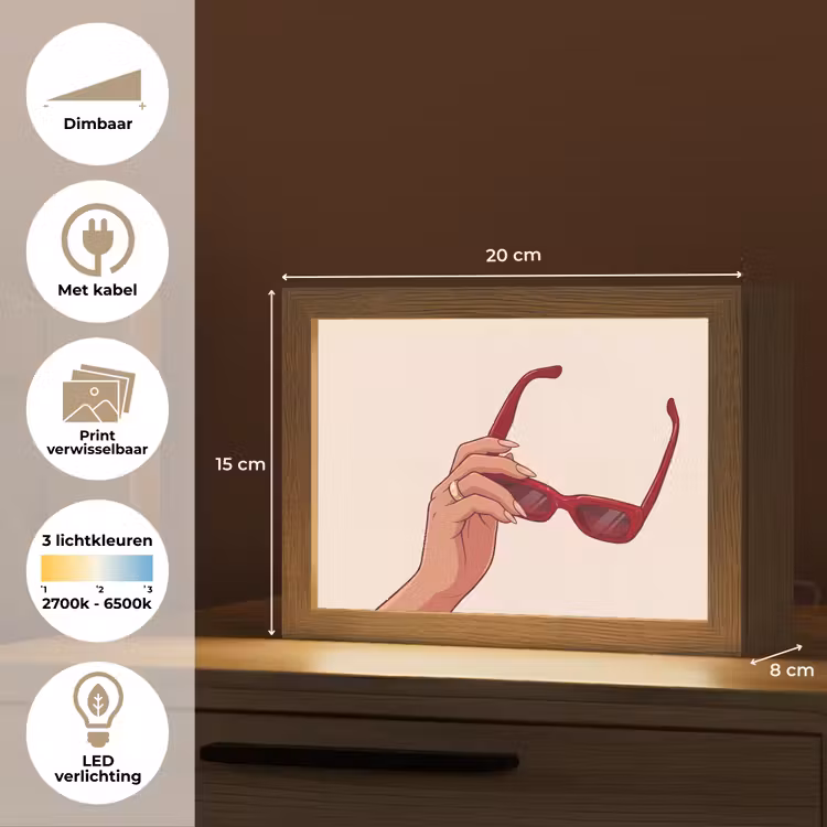 Lightbox - Wandlamp - Vrouw - Zonnebril - Mode - Rood - Illustratie — 9