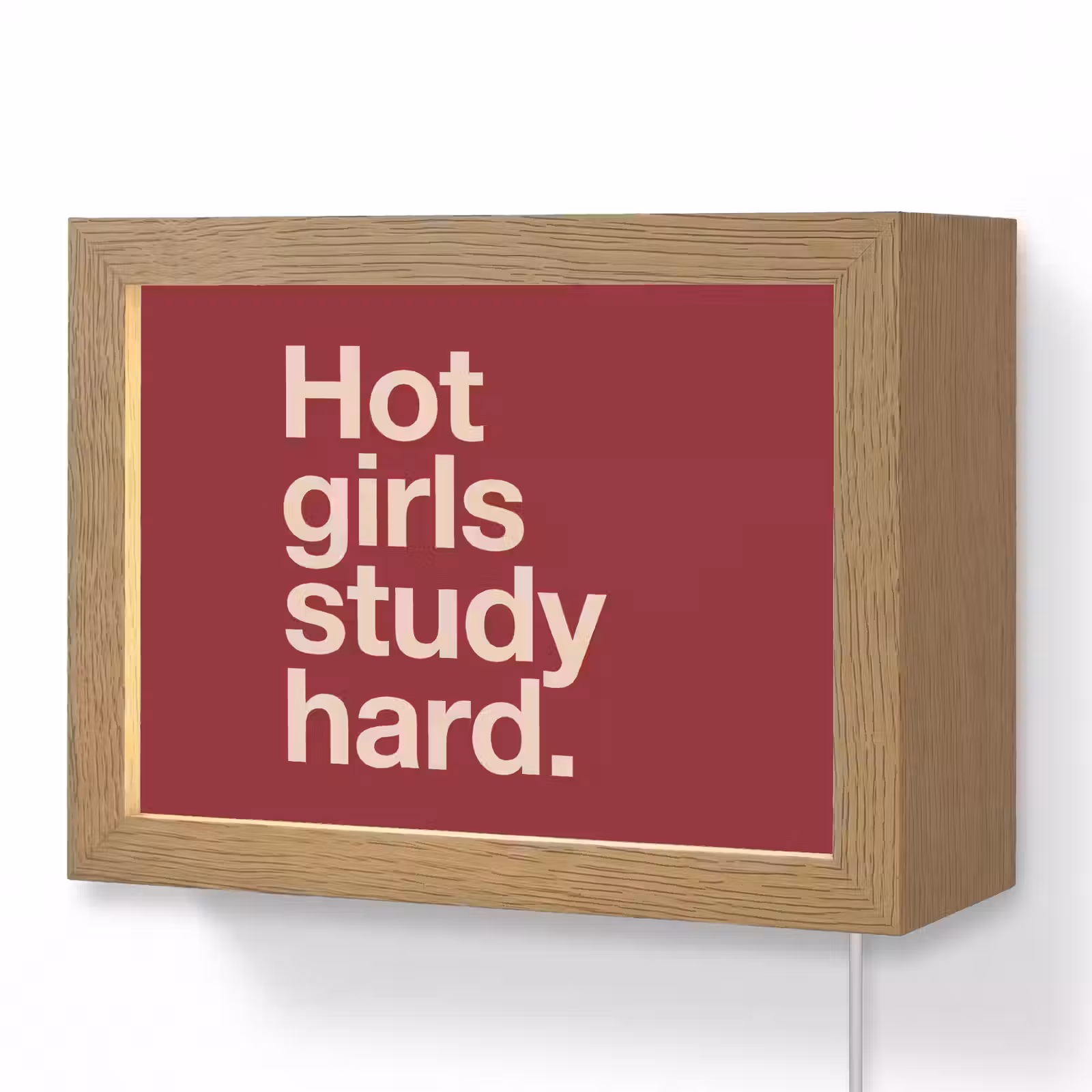 Lightbox - Wandlamp - Tekst - Studie - Motivatie - Modern - Rood — 1