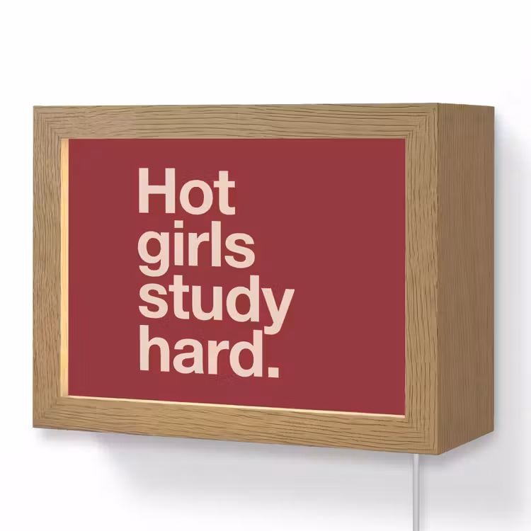 Lightbox - Wandlamp - Tekst - Studie - Motivatie - Modern - Rood — 1