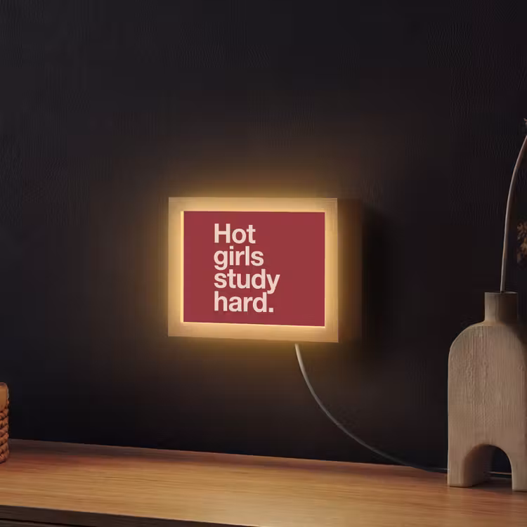 Lightbox - Wandlamp - Tekst - Studie - Motivatie - Modern - Rood — 2