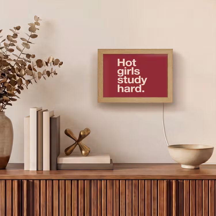 Lightbox - Wandlamp - Tekst - Studie - Motivatie - Modern - Rood — 4