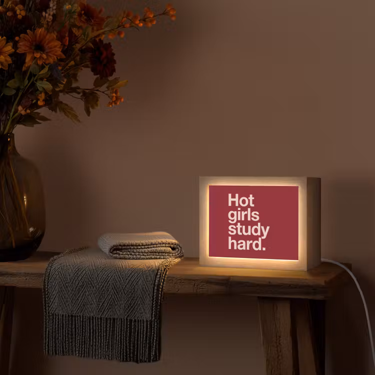 Lightbox - Wandlamp - Tekst - Studie - Motivatie - Modern - Rood — 5