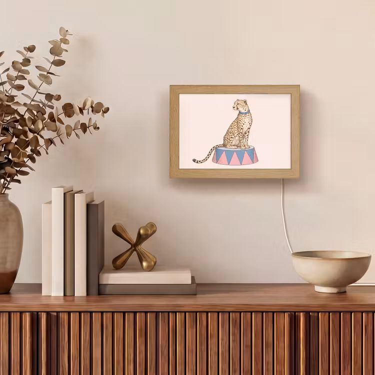 Lightbox - Wandlamp - Dieren - Circus - Illustratie - Vintage - Roze — 4