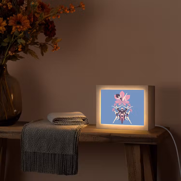 Lightbox - Wandlamp - Mensen - Dans - Motor - Retro - Roze — 5