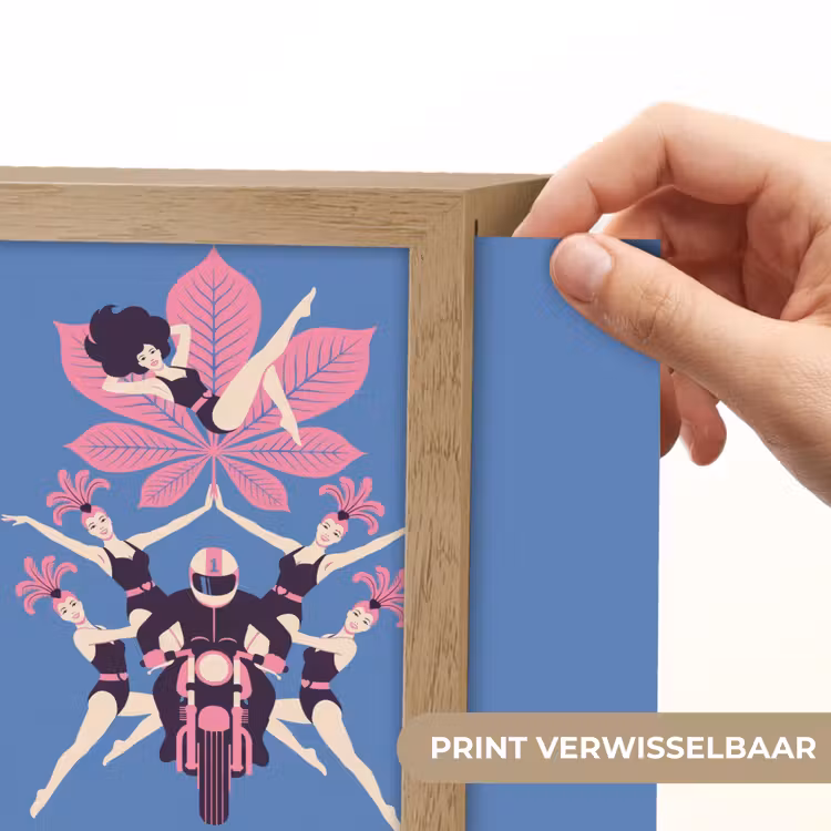 Lightbox - Wandlamp - Mensen - Dans - Motor - Retro - Roze — 6