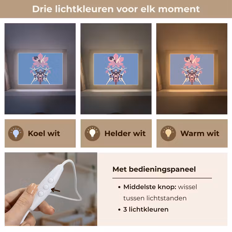 Lightbox - Wandlamp - Mensen - Dans - Motor - Retro - Roze — 7