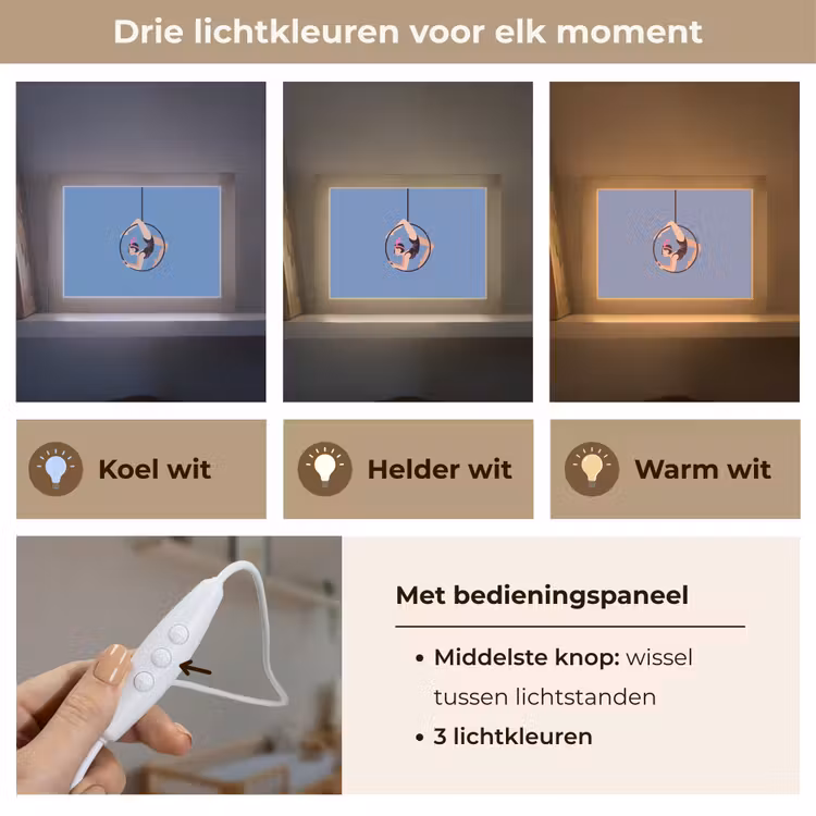 Lightbox - Wandlamp - Vrouw - Aerial hoop - Art deco - Illustratie - Blauw — 7