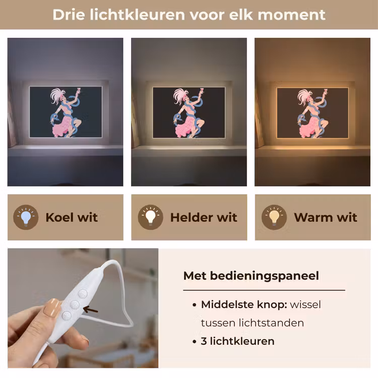 Lightbox - Wandlamp - Vrouw - Danseres - Slangen - Art Deco - Roze — 7