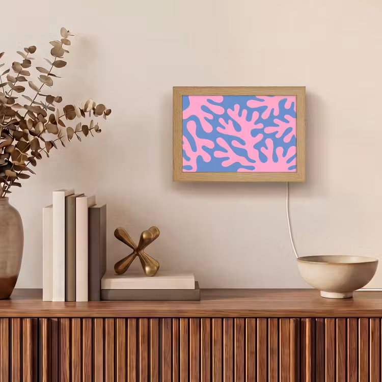 Lightbox - Wandlamp - Abstract - Vormen - Roze - Blauw — 4