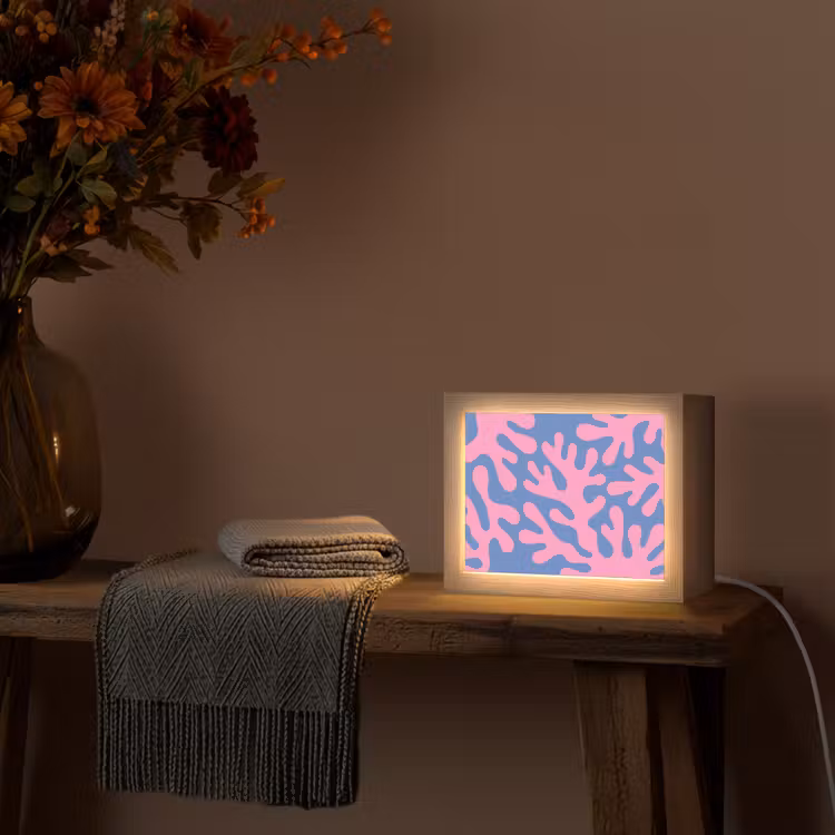 Lightbox - Wandlamp - Abstract - Vormen - Roze - Blauw — 5