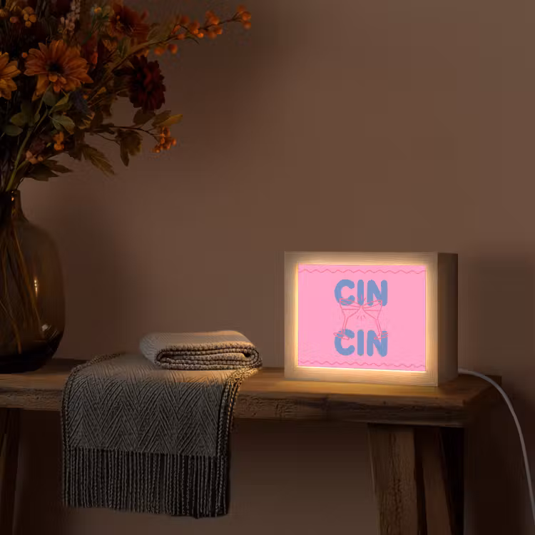 Lightbox - Wandlamp - Drank - Glazen - Proost - Modern - Roze — 5