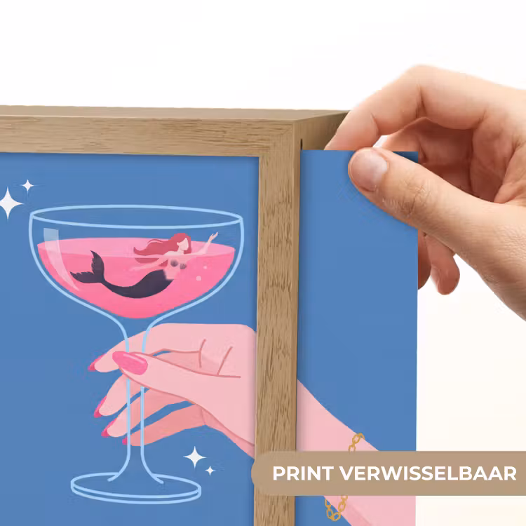 Lightbox - Wandlamp - Vrouw - Glas - Abstract - Roze - Blauw — 6
