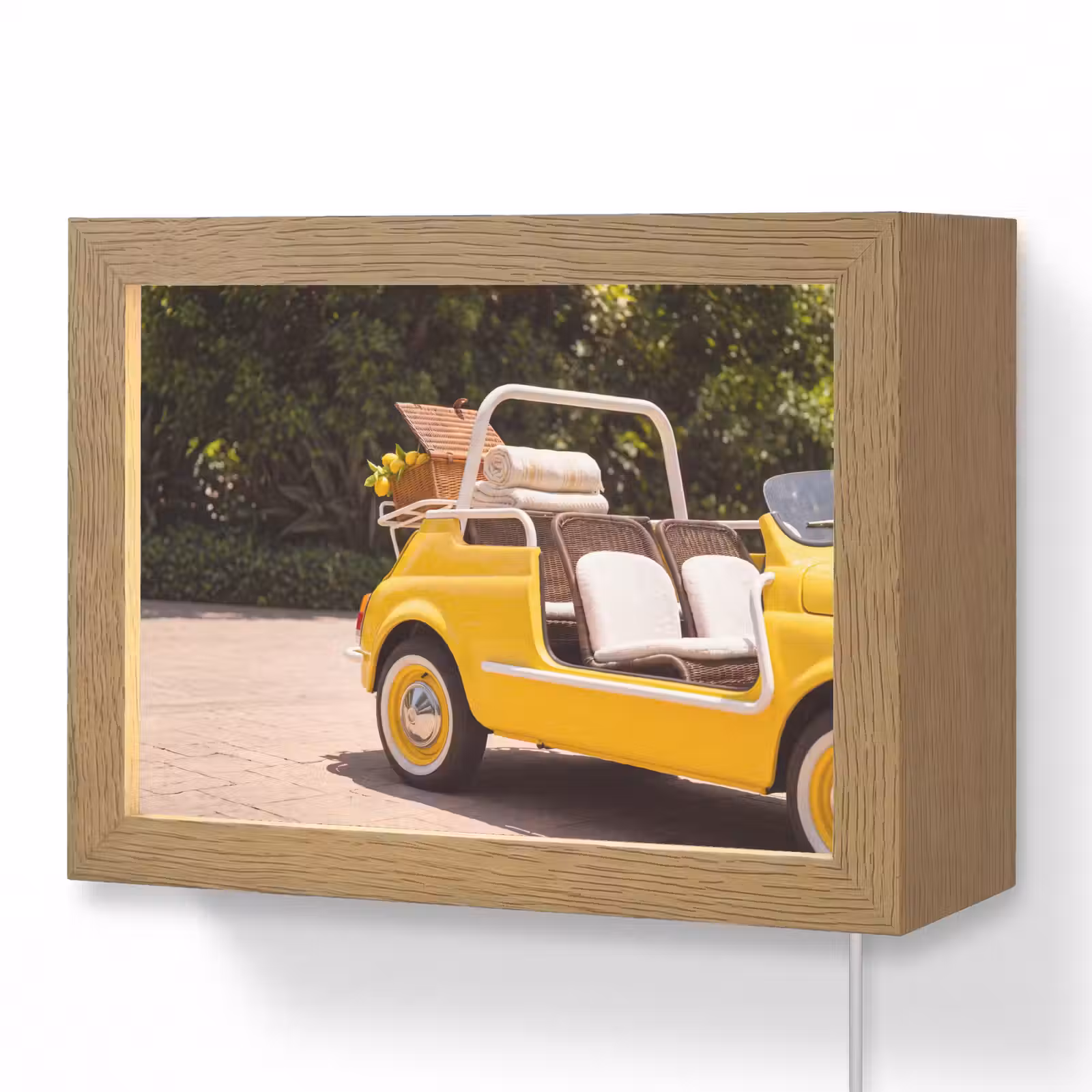 Lightbox - Wandlamp - Auto - Picknick - Zomer - Geel — 1