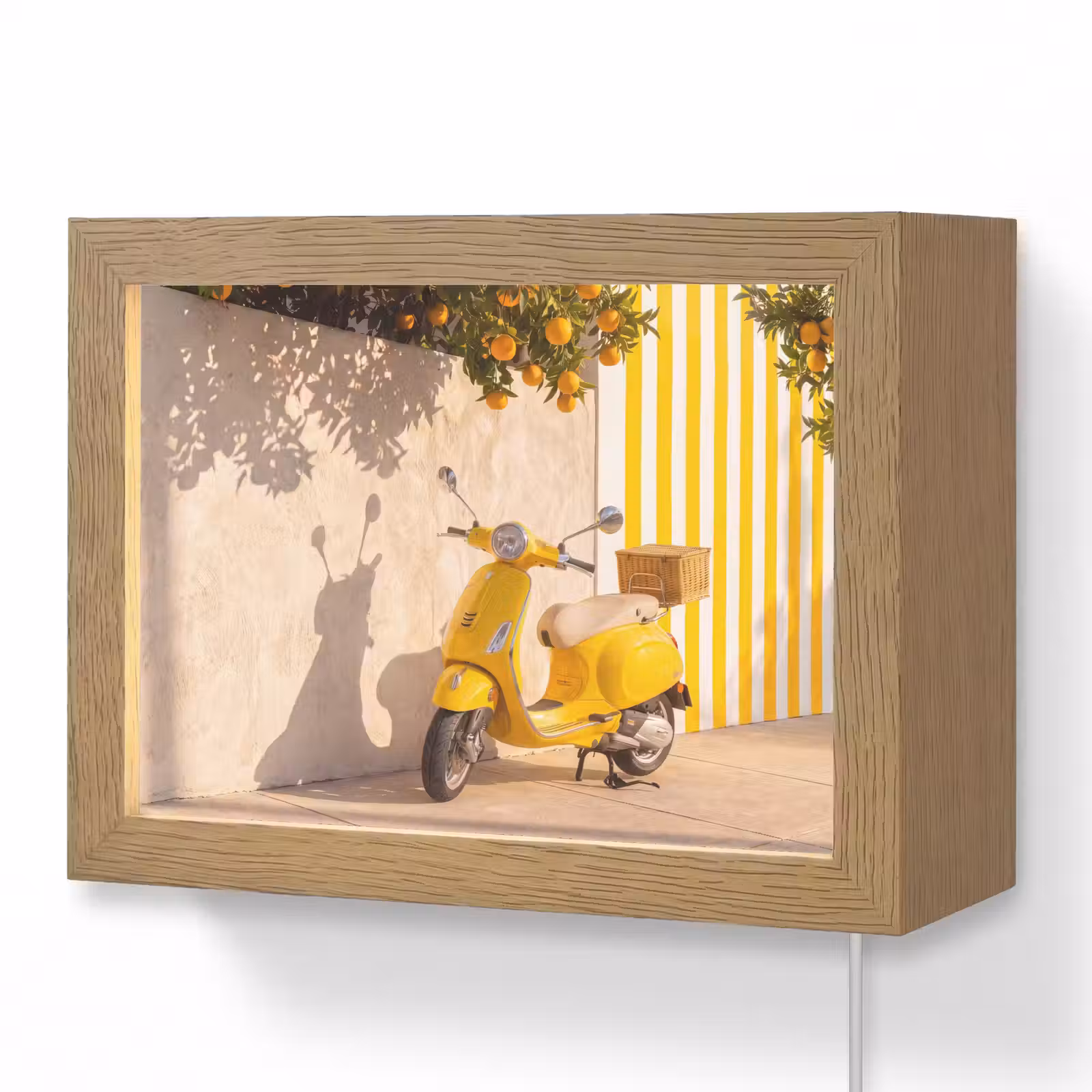 Lightbox - Wandlamp - Scooter - Natuur - Zomer - Geel - Mediterraan — 1