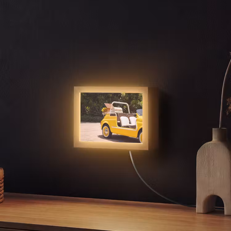 Lightbox - Wandlamp - Auto - Picknick - Zomer - Geel — 2