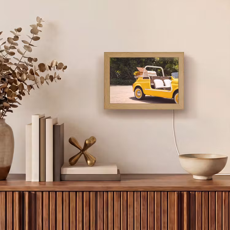 Lightbox - Wandlamp - Auto - Picknick - Zomer - Geel — 4
