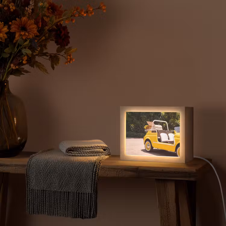 Lightbox - Wandlamp - Auto - Picknick - Zomer - Geel — 5