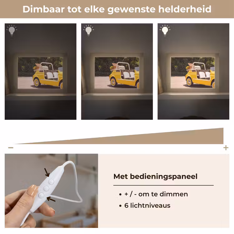 Lightbox - Wandlamp - Auto - Picknick - Zomer - Geel — 8