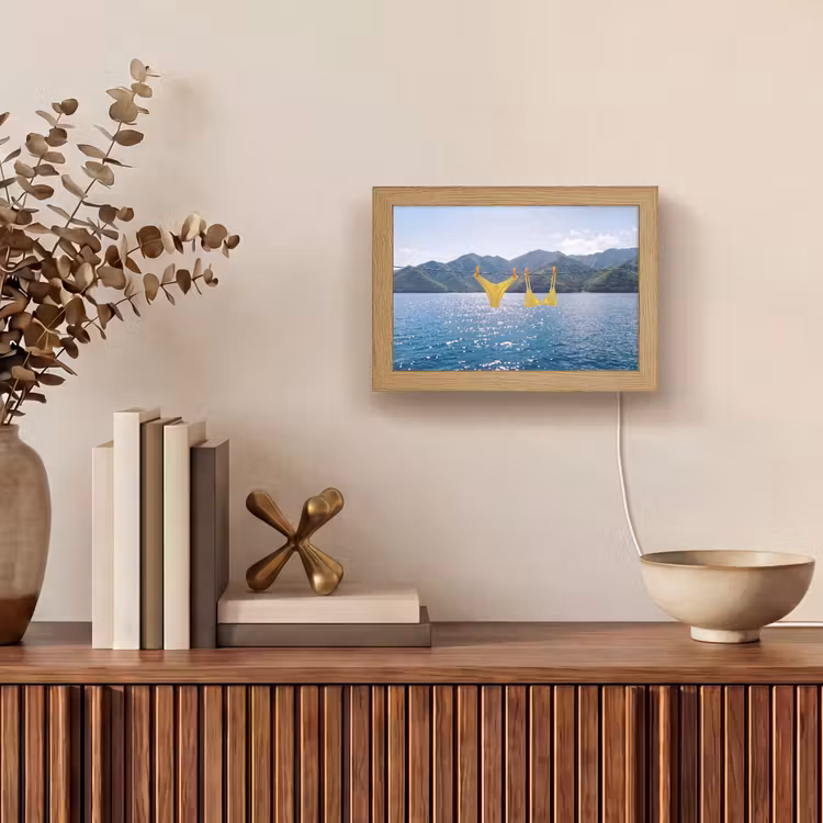Lightbox - Wandlamp - Badmode - Bikini - Zee - Bergen - Geel — 4