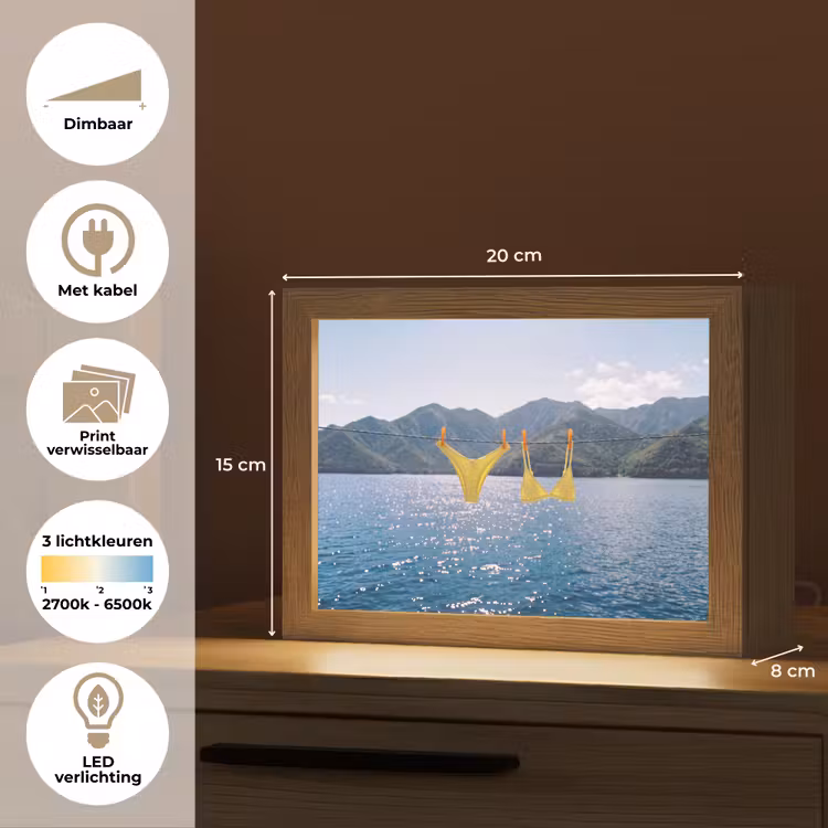 Lightbox - Wandlamp - Badmode - Bikini - Zee - Bergen - Geel — 9