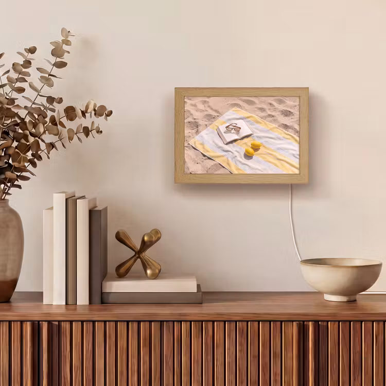 Lightbox - Wandlamp - Boek - Zonnebril - Strand - Zomer - Geel — 4