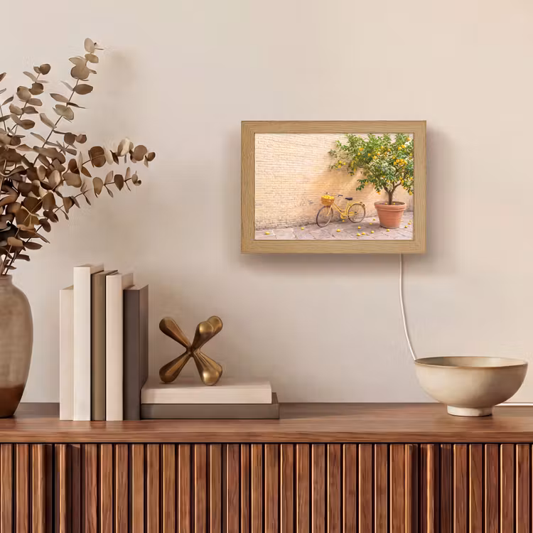 Lightbox - Wandlamp - Fiets - Mand - Eten - Geel - Zomer — 4