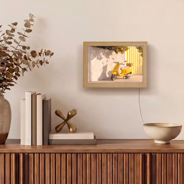 Lightbox - Wandlamp - Scooter - Natuur - Zomer - Geel - Mediterraan — 4