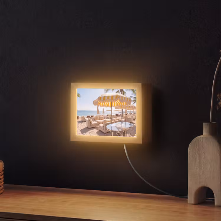 Lightbox - Wandlamp - Strand - Ligbedden - Vakantie - Modern - Geel — 2