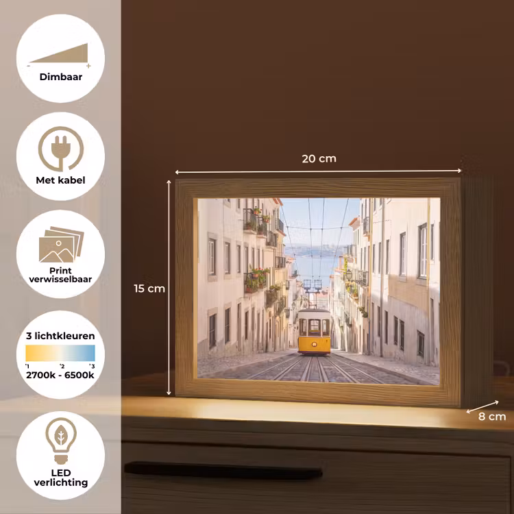 Lightbox - Wandlamp - Tram - Straat - Stad - Architectuur - Geel — 9