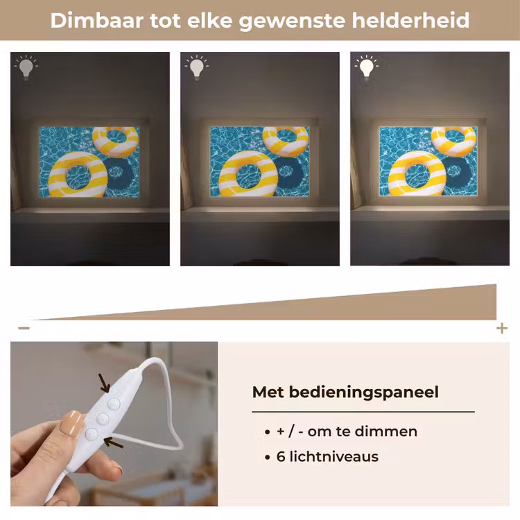Lightbox - Wandlamp - Zwembad - Zwembanden - Zomer - Geel - Blauw — 8